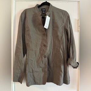 Eileen Fisher Stretch Linen Viscose Jacket